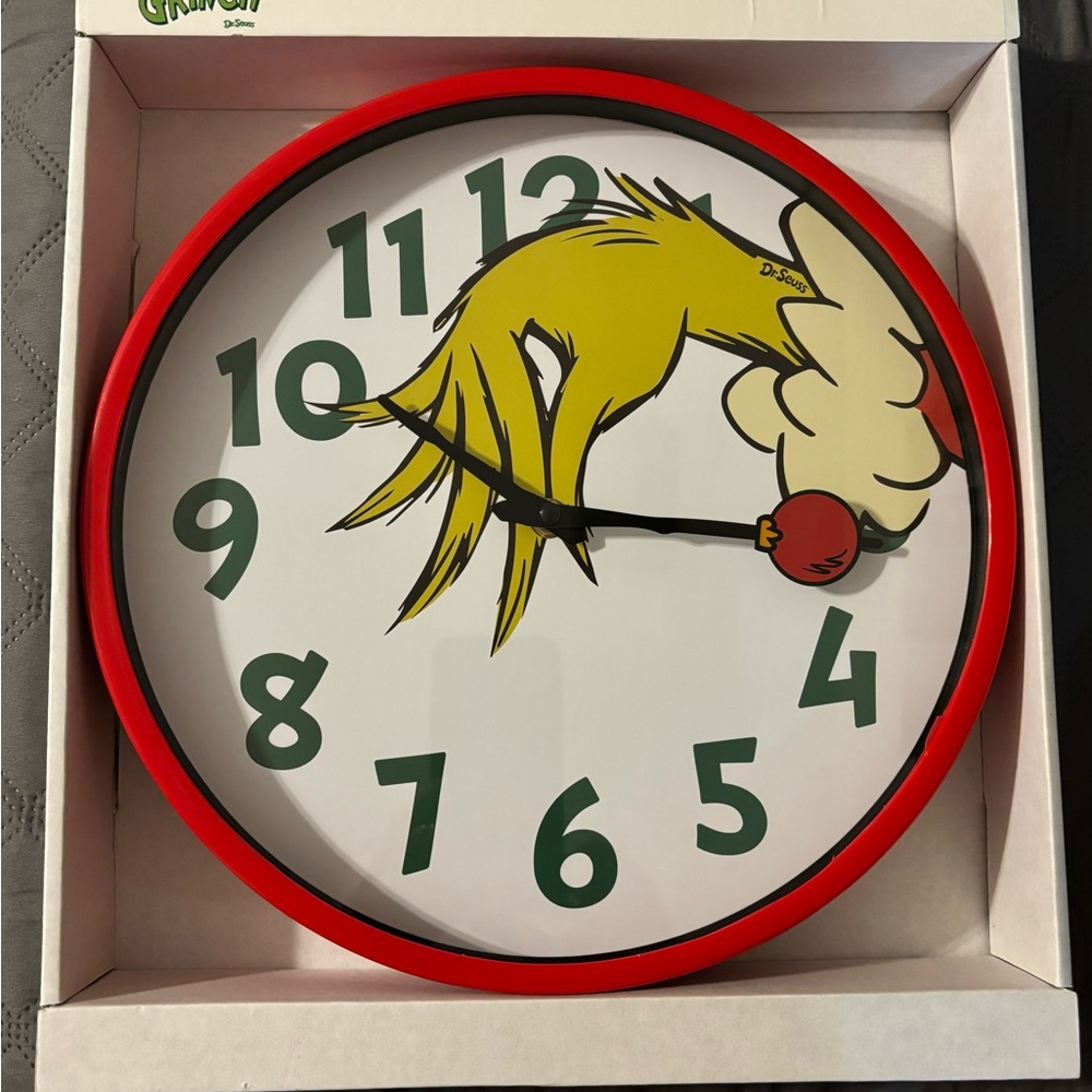 Grinch ornament wall clock